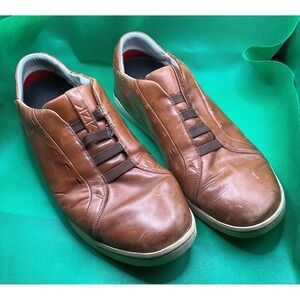 Kikz Men's‎ Leather Casual Sneakers Brown Size 12W